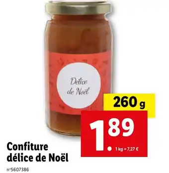 Lidl Confiture délice de Noël offre