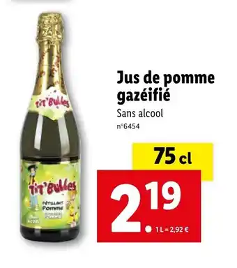 Lidl Jus de pomme gazéifié offre