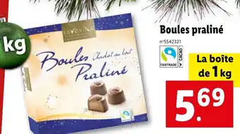 Lidl Boules praliné offre