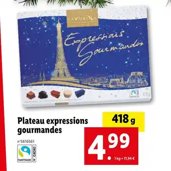 Lidl Plateau expressions gourmandes offre