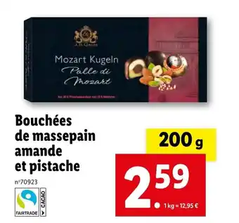 Lidl Bouchées de massepain amande et pistache offre