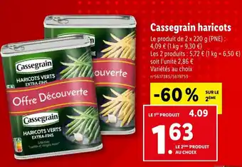 Cassegrain haricots