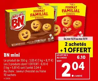 Lidl BN mini offre