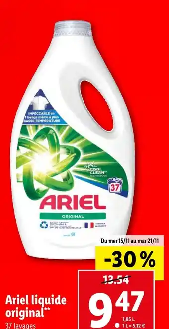 Lidl Ariel Liquide original offre