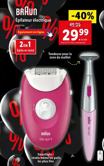 Lidl Épilateur électrique offre