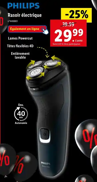 Lidl Rasoir électrique offre