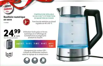 Lidl Bouilloire numérique en verre offre