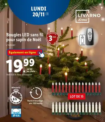 Lidl Bougies LED sans fil GARANTE pour sapin de Noël offre