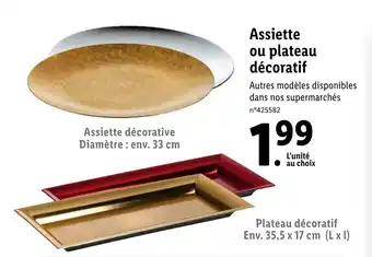 Lidl Assiette ou plateau décoratif offre