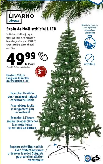Sapin de Noël artificiel à LED