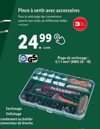 Lidl Pince à sertir avec accessoires offre