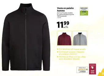Lidl Veste en polaire homme offre