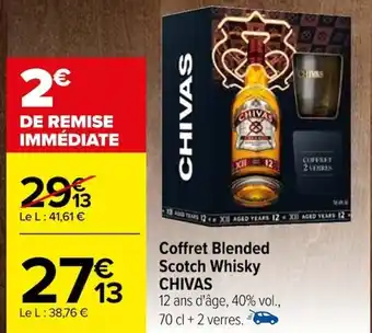 Carrefour Coffret Blended Scotch Whisky CHIVAS offre
