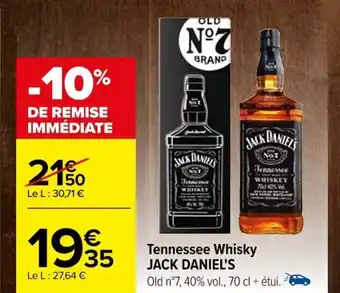 Carrefour Tennessee Whisky JACK DANIEL'S offre