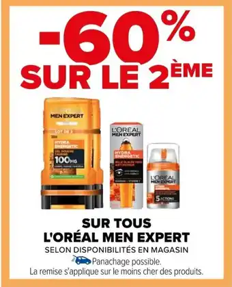 Carrefour SUR TOUS L'ORÉAL MEN EXPERT offre