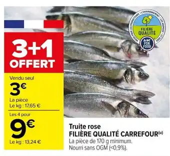 Carrefour Truite rose FILIÈRE QUALITÉ CARREFOUR(¹) offre