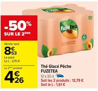 Carrefour The Glacé Pêche FUZETEA offre
