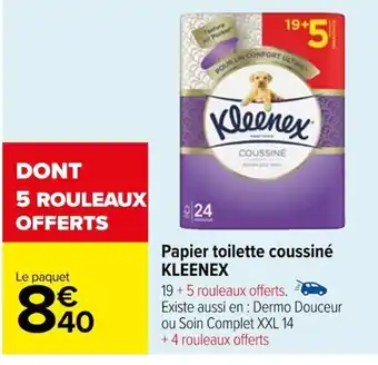 Carrefour Papier toilette coussiné KLEENEX offre