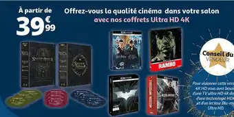 Auchan Offrez-vous la qualité cinéma dans votre salon avec nos coffrets Ultra HD 4K offre