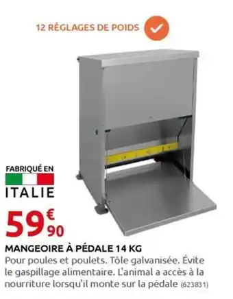 Rural Master MANGEOIRE À PÉDALE 14 KG offre