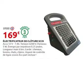 Rural Master ÉLECTRIFICATEUR DE CLÔTURE SC25 offre