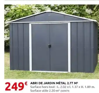 Rural Master ABRI DE JARDIN MÉTAL 2.77 M² offre