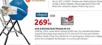 Rural Master SCIE À BÛCHES ÉLECTRIQUE HS 410 offre