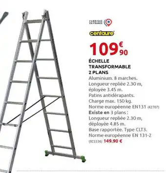 Rural Master ÉCHELLE TRANSFORMABLE 2 PLANS offre