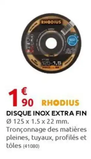 Rural Master DISQUE INOX EXTRA offre