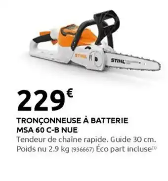 Rural Master TRONÇONNEUSE À BATTERIE MSA 60 C-B NUE offre