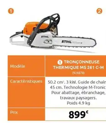 Rural Master TRONÇONNEUSE THERMIQUE MS 261 C-M (924878) offre