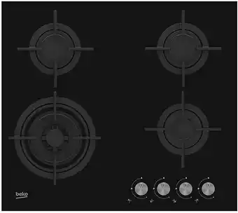 Bricorama Table verre gaz 60cm 4 foyers noir - hilw64222s offre