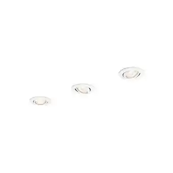 Bricorama Set de 3 anneaux encastrables inclinables philips - gu10 - 9 cm - blancs - 93514 offre