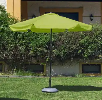 Bricorama Parasol droit caracas ø 300cm - toile pistache - mat alu - sans pied offre