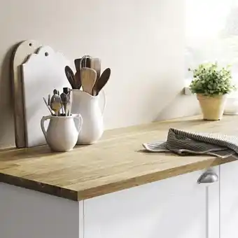 Brico Dépôt Goodhome plan de travail kava chêne massif l.300 x p.62 x ép. 2,6 cm offre