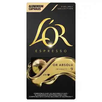 Carrefour Market L'or espresso capsules de café aluminium offre