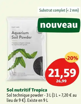 Maxi Zoo Sol nutritif tropica offre