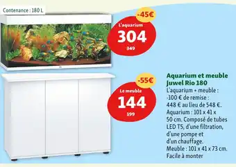 Maxi Zoo Juwel rio aquarium et meuble 180 offre