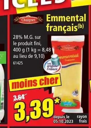Norma Chaignet Emmental français offre