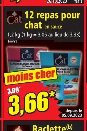 12 repas pour chat