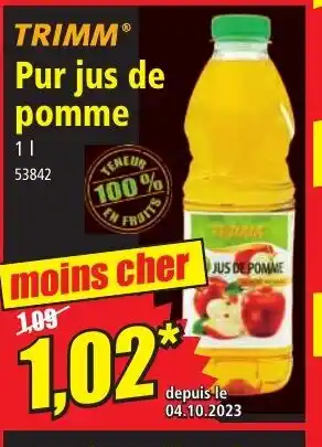 Norma TRIMMⓇ Pur jus de pomme offre