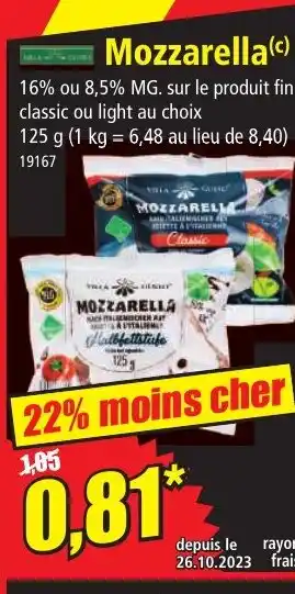 Norma Mozzarella offre