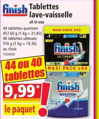 Norma Finish tablettes lave vaisselle offre