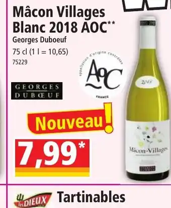 Norma Mâcon Villages Blanc 2018 AOC offre