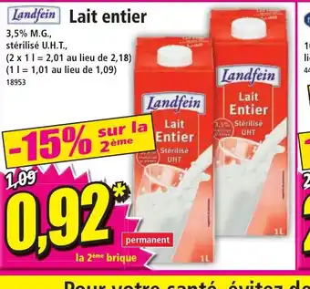 Norma Landfein Lait entier offre