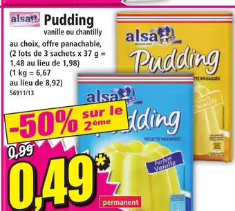 Norma Alsa Pudding offre