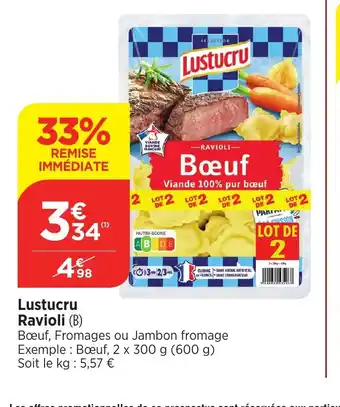 Bi1 Lustucru Ravioli offre