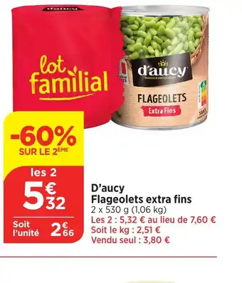 Bi1 D'aucy Flageolets extra fins offre