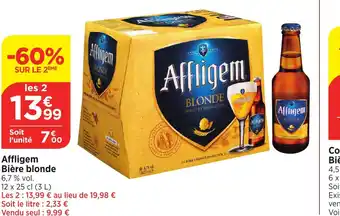 Bi1 Affligem Bière blonde offre