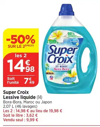 Bi1 Super Croix Lessive liquide offre